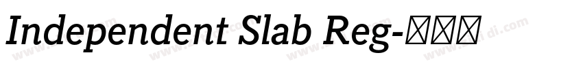 Independent Slab Reg字体转换
